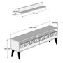 Hanah Home Mueble de TV Line - Walnut
